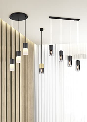 Suspension E27 en verre pour éclairer une table de repas - 7