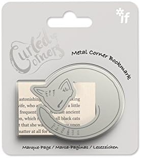 IF Curled Up Corner Metal Animal Bookmark - Cosy Cat, 36501