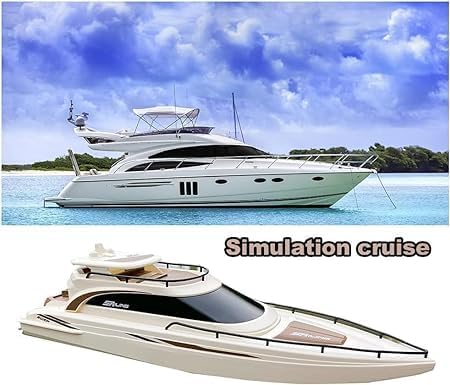 EXOMOON Super Large 1:28 Scale RC Boats Luxury Yacht Remote Control Boats Electric USB Rechargeable Luxury Cruise Ship for Kids Adults RC Ship 4