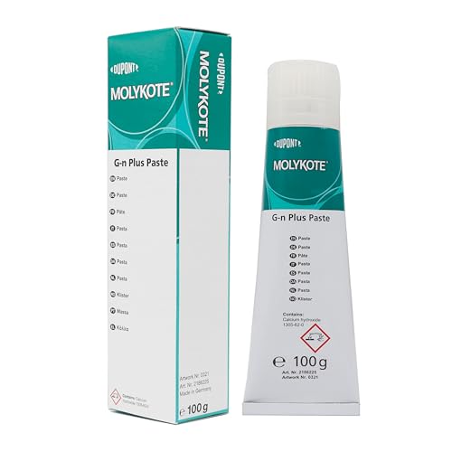 Molykote G-N Plus Pasta 100g Lubricante de Rodaje Grasa para Lubricación de Cojinetes Engranajes Caja de Cambios Conexión de Rosca para Montaje y Rodaje de Componentes Metálicos Presión Extrema Negro