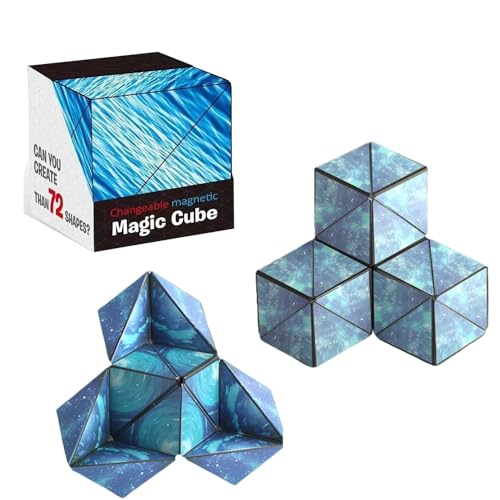 Image of FunBlast Magic Cube Shape Shifting Puzzle Box, 3D Magnetic Fidget Cube, Magic Puzzle Cubes Game Toy, Transforms Into Over 70 Shapes (Random Color and Design)