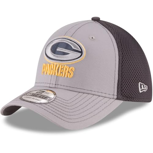 New Era Men's Gray/Graphite Green Bay Packers Grayed Out Neo 2 39THIRTY Flex Hat