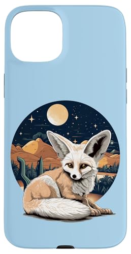 Mens Womens Kids Cute Night Desert Animal Lover Fennec Fox �X�}�z�P�[�X iPhone 15 Plus �p