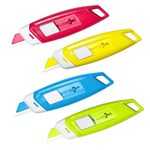 XW Ceramic Safety Box Cutter 4-Pack with Magnetic Lock