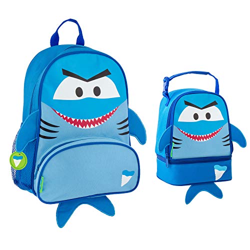 Stephen Joseph Boys Sidekick Shark Backpack and Lunch Pal Combo for Kids