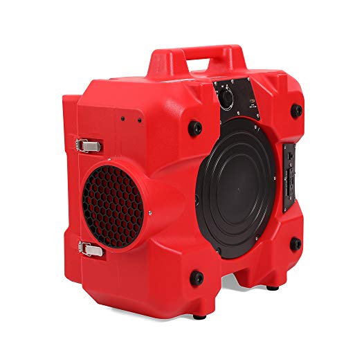 Image of MOUNTO HEPA500 Commercial 500cfm Air Purifier Hepa Air Scrubber Negative Air Machine Roto-Molded (Red)