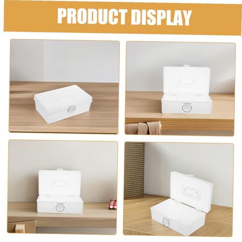 Caja organizadora portátil para mahjong con tapa y asa miniatura 3