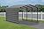 Arrow Carports Galvanized Steel Carport, with 1-Sided Enclosure, Compact Car Metal Carport Kit, 10' x 15' x 7', Charcoal