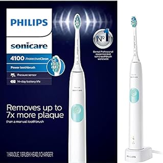 PHILIPS Sonicare ProtectiveClean Removes up to 2X More Plaque, Long Lasting 14 Day Battery Life Rechargeable Electric Toothbrush