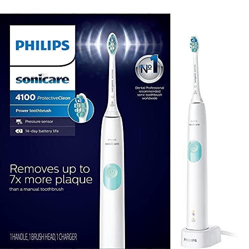 PHILIPS Sonicare ProtectiveClean Removes up to 2X More Plaque, Long Lasting 14 Day Battery Life Rechargeable Electric Toothbrush
