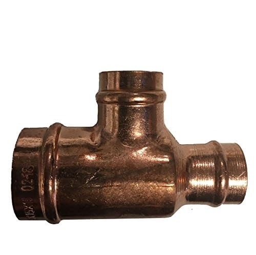 Odsupplies Bag Of 2-22Mm X 15Mm X 15Mm Solder Ring Reducing Tee (Known As Copper Reducing Tee/Reducer Tee/Reducing Tee/Reduced Tee Also Available In 15Mm, 22Mm, 28Mm, 35Mm, 42Mm And 54Mm)