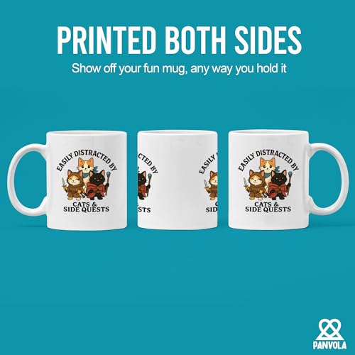 Taza de cerámica Panvola 11 onzas color blanco miniatura 3