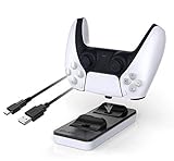 Lioncast Controller Charger für PS5 | Ladestation für original Sony Playstation 5 DualSense Wireless Controller | PS 5 Ladegerät/Zubehör Quick Charger