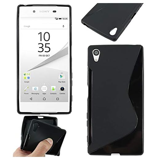 ebestStar - kompatibel mit Sony Xperia Z5 Hülle Z5/Z5 Dual Flex Silikongel Handyhülle, Klar TPU Schutzhülle, S-line, Schwarz