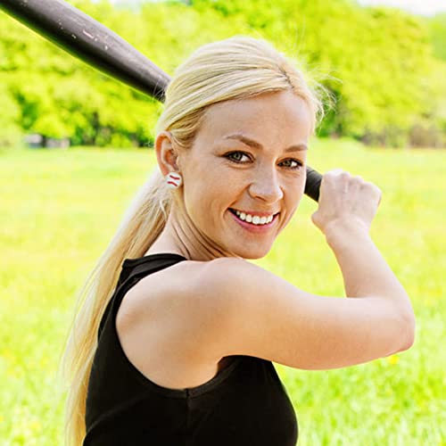 4 Pairs Baseball Earrings for Women Baseball Jewelry for Women Baseball Fan Gift for Mom Baseball Dangle Earrings for Moms (H:2 Set Baseball Earrings) by Ymimanchil - Image 3