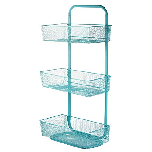 Over The Door Basket Hanger Organizer 3 Tier Hanging Basket Storage Rack Fruit Over Door Basket Shelves Free Standing For Kitchen Bathroom Bedroom Office Blue #TOP7