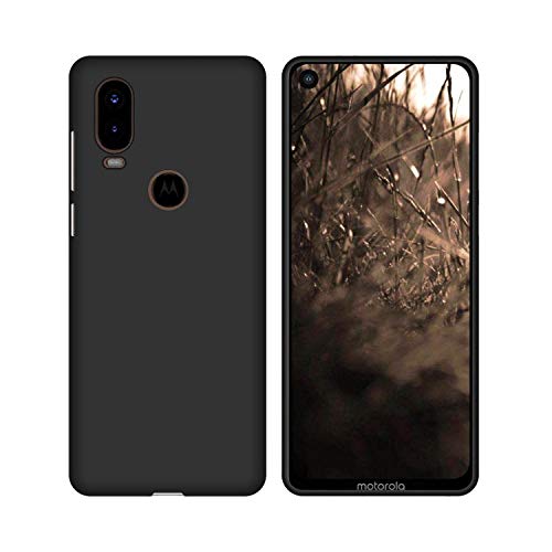 Image of Case Creation for Motorola P40 2019 Back case, Motorola P40 Slim Flexible Smart Look case with 360 Camera All Angle Protection (Pure Black)