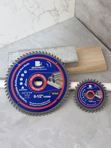 BRSCHNITT Circular Saw Blade 3-3/8 in 32T with 5/8-3/8" Arbor, Carbide Tipped Teeth, TCT Saw Blades for Cutting Various Wood, Aluminium,Copper,and Composite Materials(2pcs) — view 6
