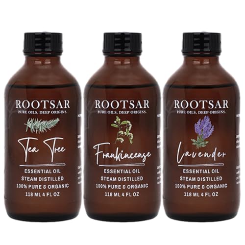 Set de Aceites Esenciales Árbol de Té, Incienso y Lavanda