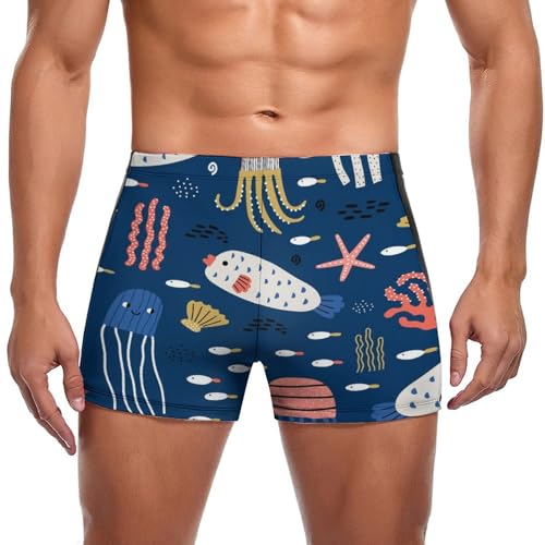 Swimming trunks homme imprimé Étoile de Mer Poulpe à séchage rapide