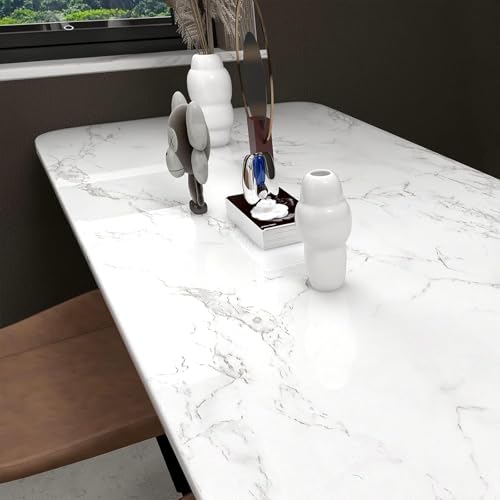 Image of practicalWs Marble Paper Granite Gray /White Roll Kitchen Countertop Cabinet Furniture is Renovated Thick PVC Easy to Remove 17.71 inch x 393.7 inch