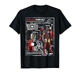 Iron Man Armor Plated Suit Blue Print Schematic T-Shirt T-Shirt