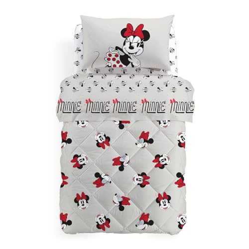 Caleffi Trapunta invernale piazza e mezza Caleffi 220x260 tessuto in puro cotone (Minnie Retro)