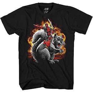 Deadpool Squirrel Wrangler Adult Graphic T-Shirt
