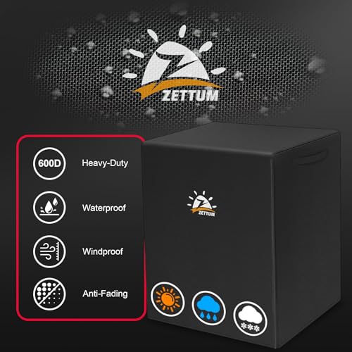 Zettum Air Conditioner Cover for Outside Units 30 Inch - 600D Air Conditioning AC Covers Waterproof, Outdoor Winter Cover for Central AC Condenser, Swamp Cooler, Pool Heater, Heat Pump, HVAC and More