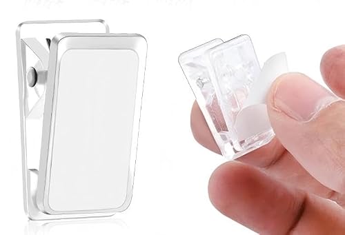 Vayfoni Clear 25 Pcs Self-Adhesive Clips – Strong Wall Clips For Hanging Tapestries, Photos & Decorations – Plastic Tapestry Hangers For Home & Office