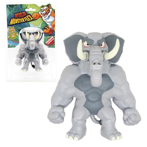 Bizak Monsterflex Classic Animales - Wild Monster Jumbo, Muñeco Súper Extensible y Elástico, 25 cm, 14 para Coleccionar, para Fans Coleccionistas y Niños Desde 4 Años (64390011-3)
