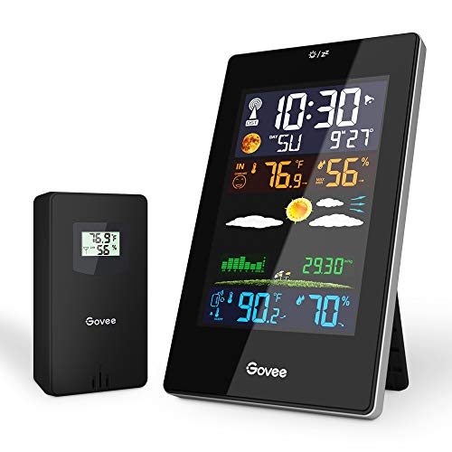Govee Weather Station Wireless Indoor Outdoor, LCD Color Large Screen
