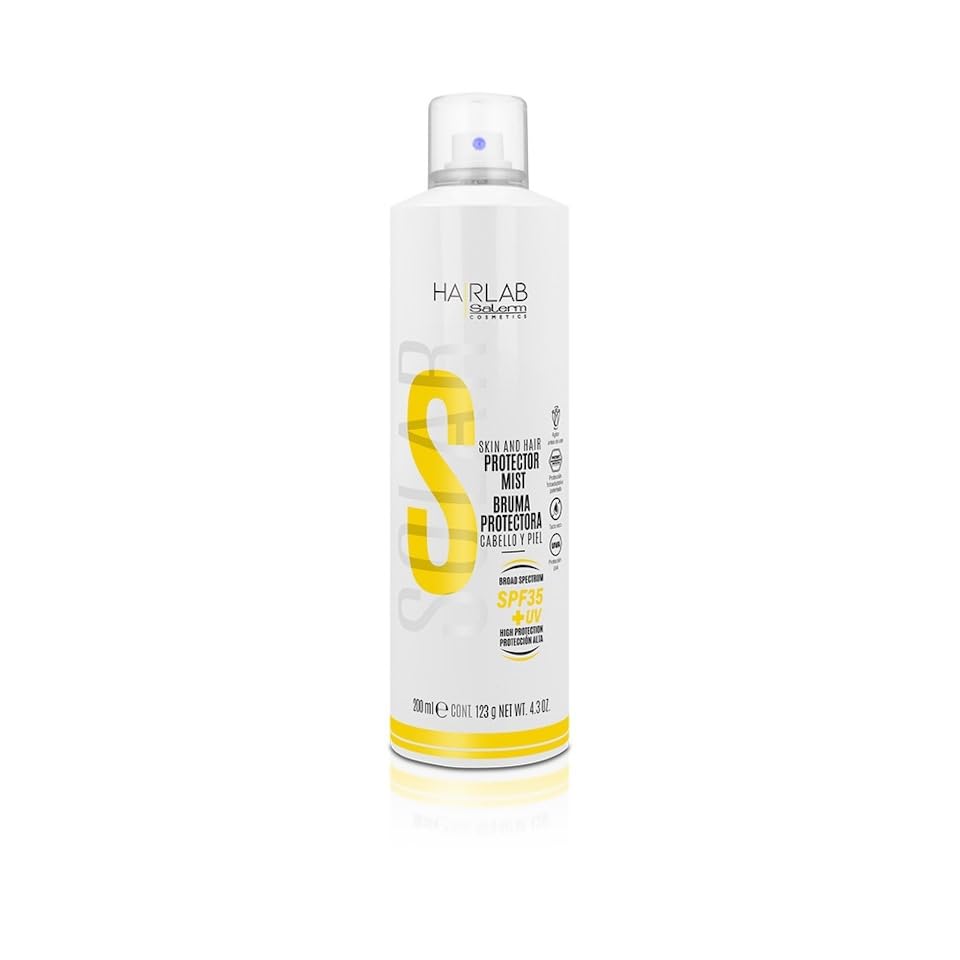 SALERM - Protector Solar Cabello y Piel - Bruma Protectora Hair Lab Solar - 200 ml - con SPF35+UV y Filtros UVA y UVB - Protege la Piel y el Color del Pelo - Antiencrespamiento Cabello - 100% Vegano