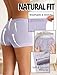Livona 6-Pack Girls' Seamless Boyshort Underwear,Moisture-Wicking Kids Panties,No-Ride Design