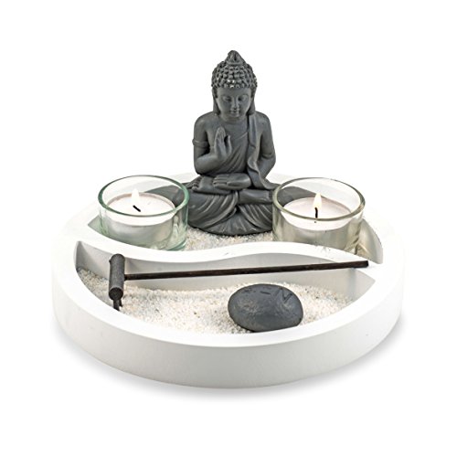 Pajoma 20066 Yin Yang - Set de Velas con Buda, Altura: 19,5...