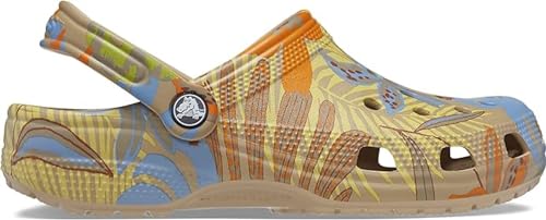 Image of Crocs Unisex-Adult Classic Graphic Clogs, Chai /Multi, 9 Men /11 Women M US