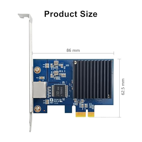 Image of 10Gtek Gen4 NIC, 10Gb /s PCIe Network Adapter, 10G CNA, 10GBASE-T PCIe Network Card, PCIe X1, for Windows /Linux OS
