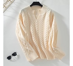 ニット/セーター juemi back tape bellsleeve knit Amazon.com: Womens Winter Fall Pullover Tops 2024 Fashion V