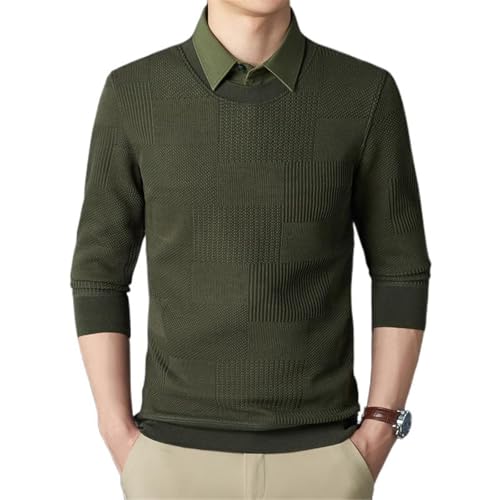Tricot homme anti-plis effet superposition pour un look soigné sans effort