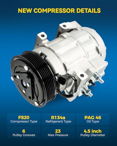 Image of PHILTOP 68192 AC Compressor for Ford f150 2007-2008 5.4L 4.6L,F150 2009,F150 2010 4.6L, F250 Super Duty 2007-2010, Expedition 2007-2014,F350 Super Duty 2007-2010,Navigator 2007-2014,Mark LT 2007-2008,