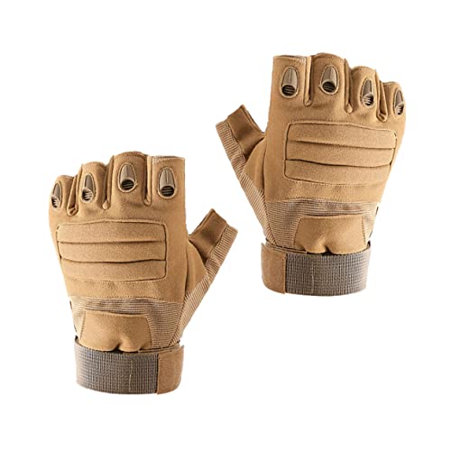 PartyKindom Men's Half-Finger Gloves Winter Riding Gloves for Cycling Breathable Outdoor