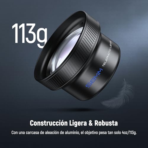 Teleobjetivo de 58mm con clip de 17mm para cámara de móvil y fotografía de retrato 6