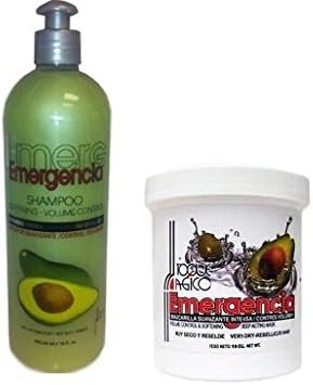 Toque Magico Emergencia Avocado and Olive Oil (Aguacate/Aceite Oliva) Shampoo and Hair Treatment 16 Oz