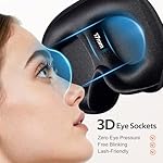 Sleep Mask for Men Women - 100% Blackout Eye Masks for Sleep - 3D Soft Sleeping Mask for Side Sleepers - Zero Pressure Lash Extensions Eye Cover Shade for Airplane Travel Essentials, Black - Image 3