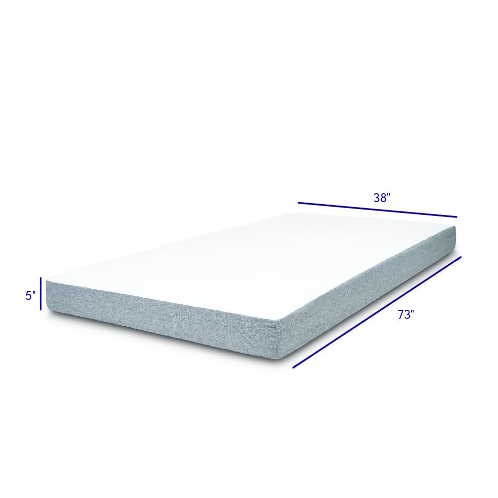 Milliard 5 in. Memory Foam Mattress Twin - for Bunk Bed, Daybed, Trundle or Folding Bed Replacement (1)