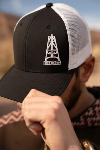 Image of HOOEY Oil Gear (HOG) Trucker Hat for Men - Adjustable Snapback Mesh Baseball Cap - Western Work & Casual Wear Breathable Mesh