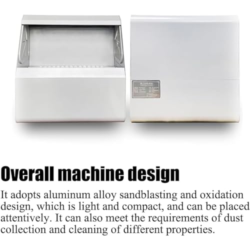 Zoienu Professional LED Dental Sandblasting Dust Box with Acrylic Window, Centrifugal Fan for Stability, Tempered Glass Baffle for Efficient Grinding Solution