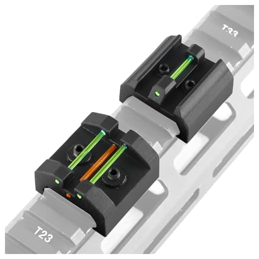 TPRCOL Low Baseline Optical Fiber Material Front and Rear Sight (Black T1-Low Baseline Fiber Optic Sight)