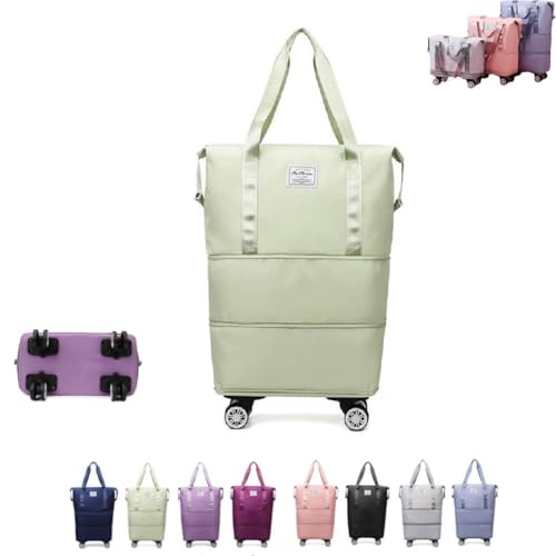 2025 New Travel Bag with Wheels,2025 New Large Capacity Travel Bag - Universal Wheel Removable,Expandable Foldable Duffle Bags,Dry and Wet Separation Large Expandable Capacity