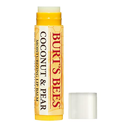 Image of Burt's Bees 100% Natural Moisturizing Lip Balm, Coconut & Pear with Beeswax & Fruit Extracts, 4 Tubes